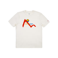 Topo Designs Men's Sunset graphic organic cotton t-shirt in "natural - final sale" white.