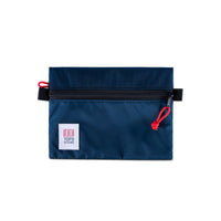 Front product shot of Topo Designs "Medium" accessory bags in "Navy - Recycled" blue.