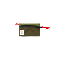 Front product shot of Topo Designs Accessory Bag in "Micro" "Olive - Recycled".