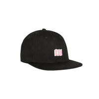 Full front product shot of the mini map hat in "Black".
