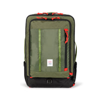 Topo Designs Global Travel Bag 40L Durable Carry On Convertible Laptop Travel Backpack in "Olive"green.