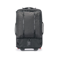 Topo Designs Global Travel Bag Roller durable carry-on convertible laptop backpack rolling suitcase in "Black".