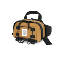 Topo Designs Mountain Hip Pack lumbar bum bag in "Khaki" brown.