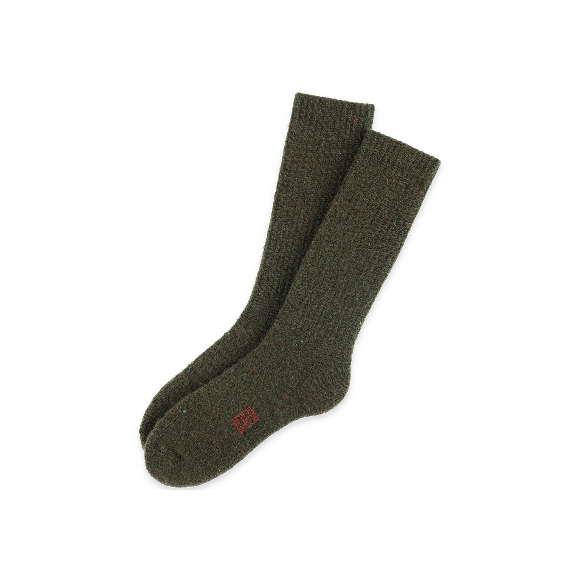 Topo Designs Mountain Socks in "Olive" green.