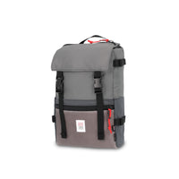 Topo Designs Rover Pack Heritage Made in the USA Backpack in "Charcoal / Charcoal Leather".