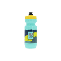 Topo Designs x Specialized Purist 22oz cycling Water Bottle in "Turquoise" blue.