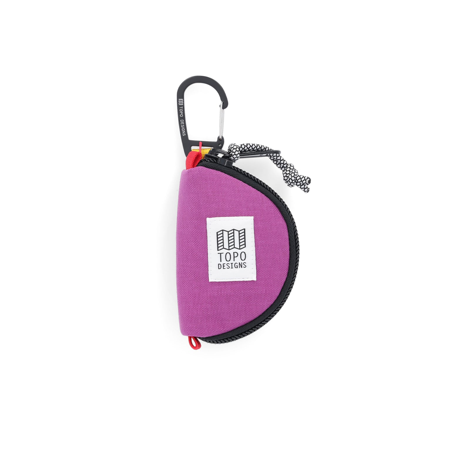 Topo Designs Taco Bag carabiner key clip keychain bag in "Purple" nylon.