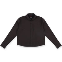 Topo Designs Women's Global long sleeve lightweight snap travel shirt in "Black".