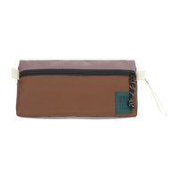 Topo Designs Dopp Kit toiletry travel bag in 100% recycled nylon "Peppercorn / Cocoa - Recycled"