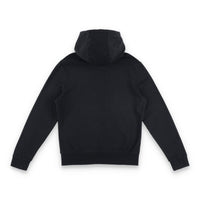 Back of Topo Designs Men's Dirt Hoodie 100% organic cotton French terry sweatshirt in "black"