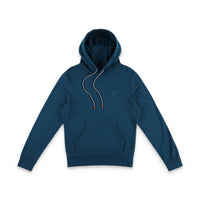 Topo Designs Men's Dirt Hoodie 100% organic cotton French terry sweatshirt in "pond blue"