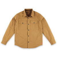 Topo Designs Men's Insulated Reversible Shirt Jacket in "dark khaki" brown