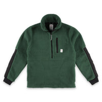 Topo Designs Men's Mountain Fleece Pullover in "Forest" green.