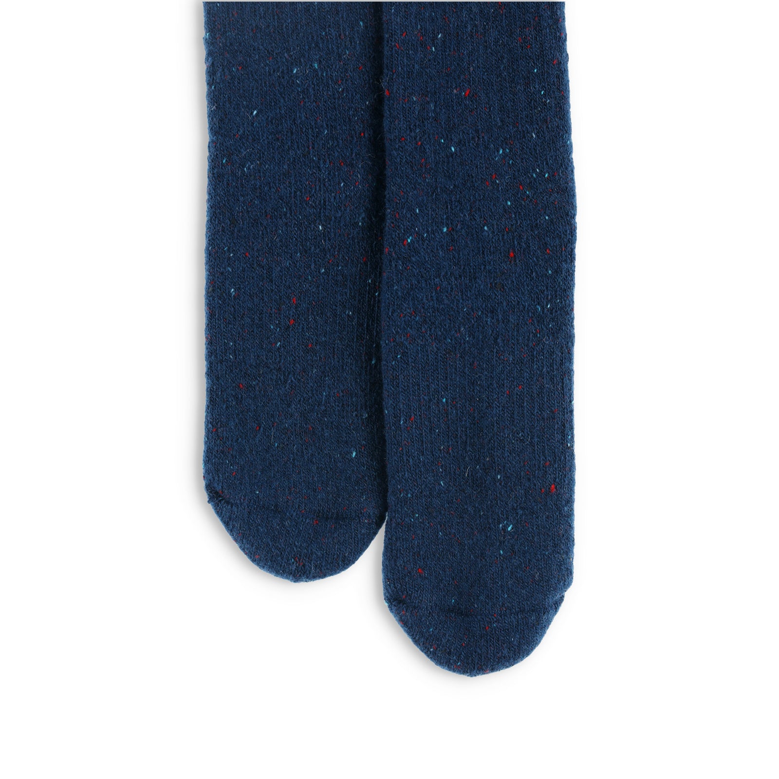 General detail shot of Topo Designs Mountain heavyweight wool blend hiking Socks in "Pond Blue"