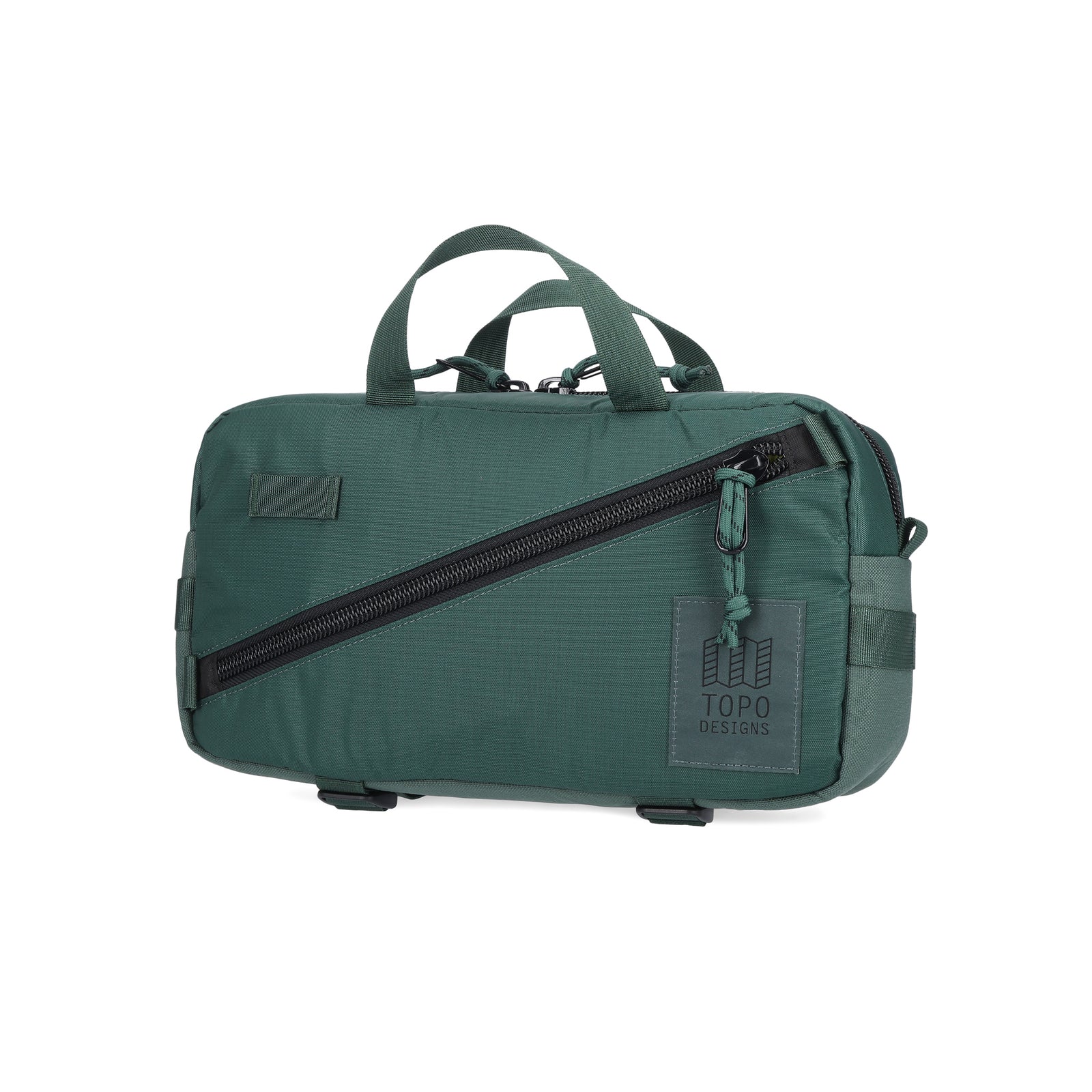 Topo Designs Quick Pack hip fanny pack in "Forest" green recycled nylon.