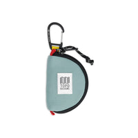 Topo Designs Taco Bag carabiner key clip keychain bag in "Sage" blue green recycled nylon.