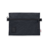 Topo Designs TopoLite Accessory Bag in "Black" "Medium" ultralight pouch for travel.