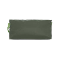 Back of Topo Designs TopoLite Dopp Kit ultralight toiletry bag for travel in "olive" green