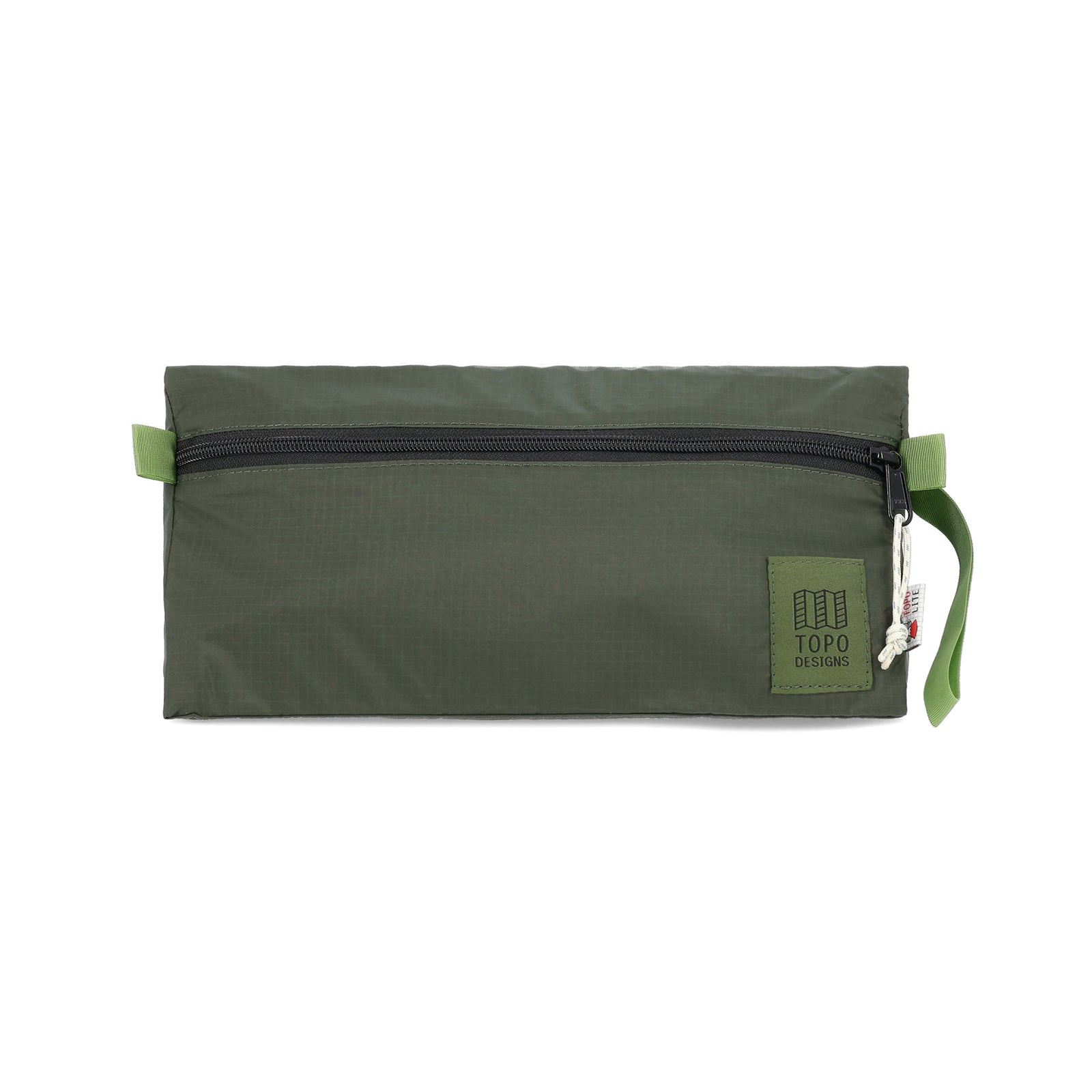 Topo Designs TopoLite Dopp Kit ultralight toiletry bag for travel in "olive" green