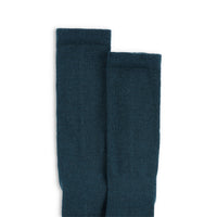 General detail shot of Topo Designs Town lightweight wool blend everyday socks in "Pond Blue"