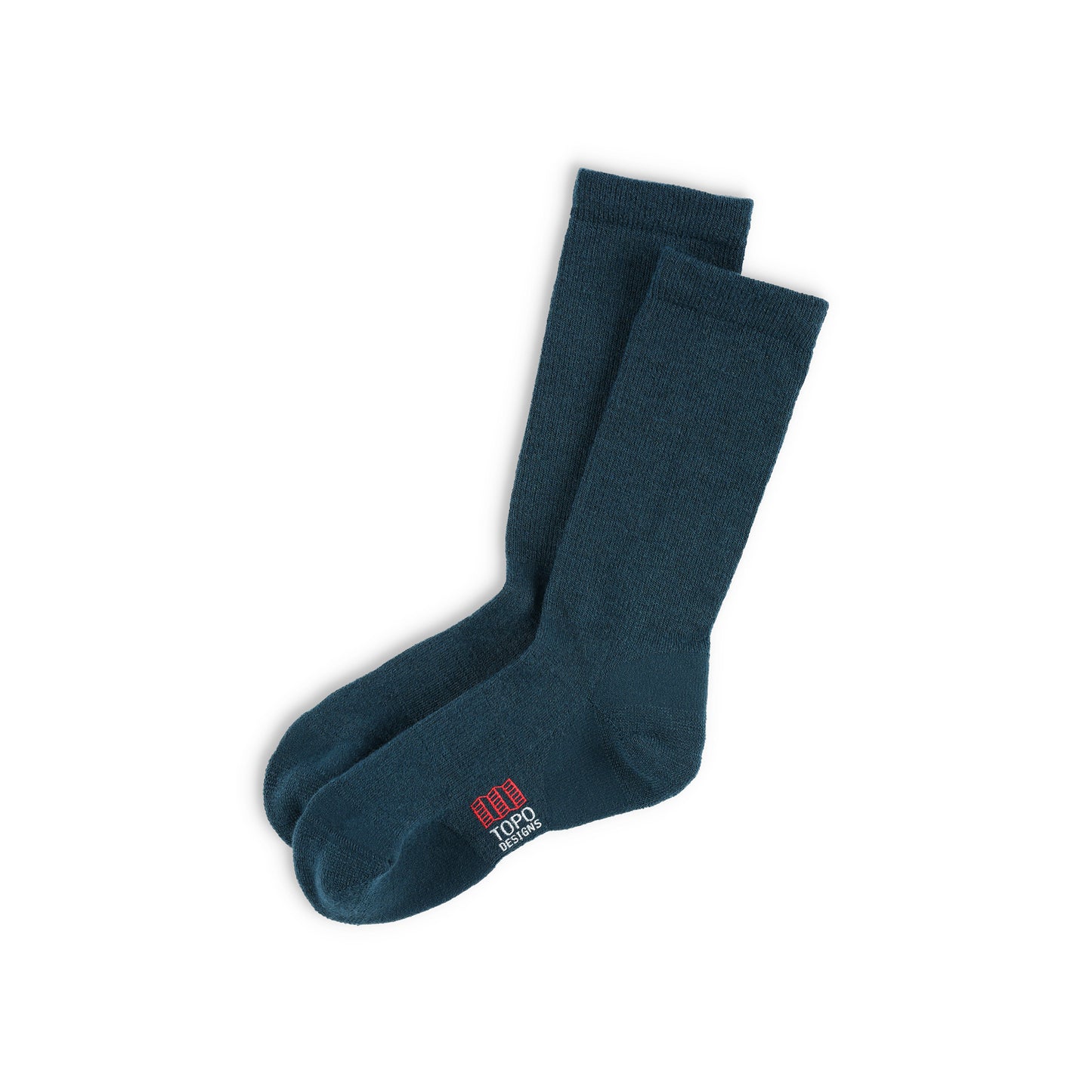 Topo Designs Town lightweight wool blend everyday socks in "Pond Blue"