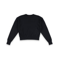 Topo Designs Women's Dirt Crew sweatshirt in 100% organic cotton French terry in "black".
