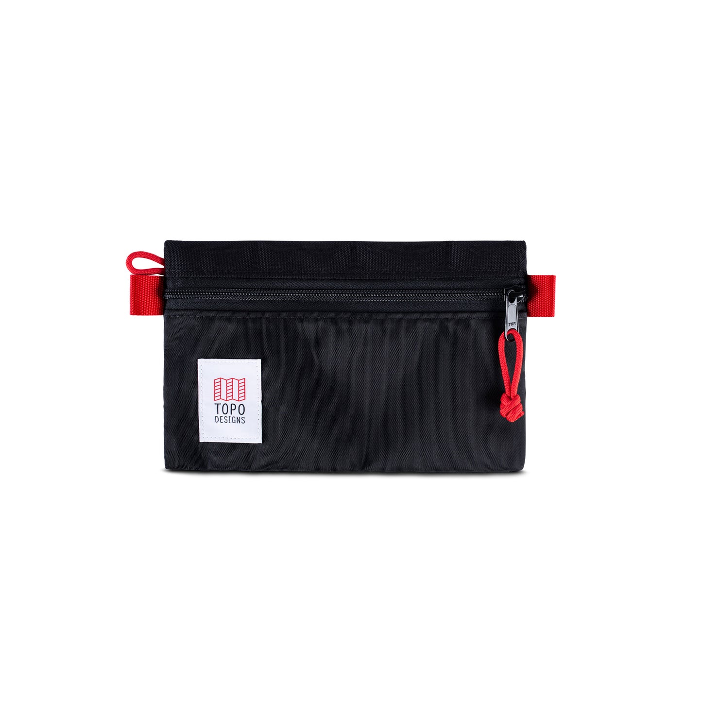 Front product shot of Topo Designs Accessory Bag in "Small" "Black - Recycled".