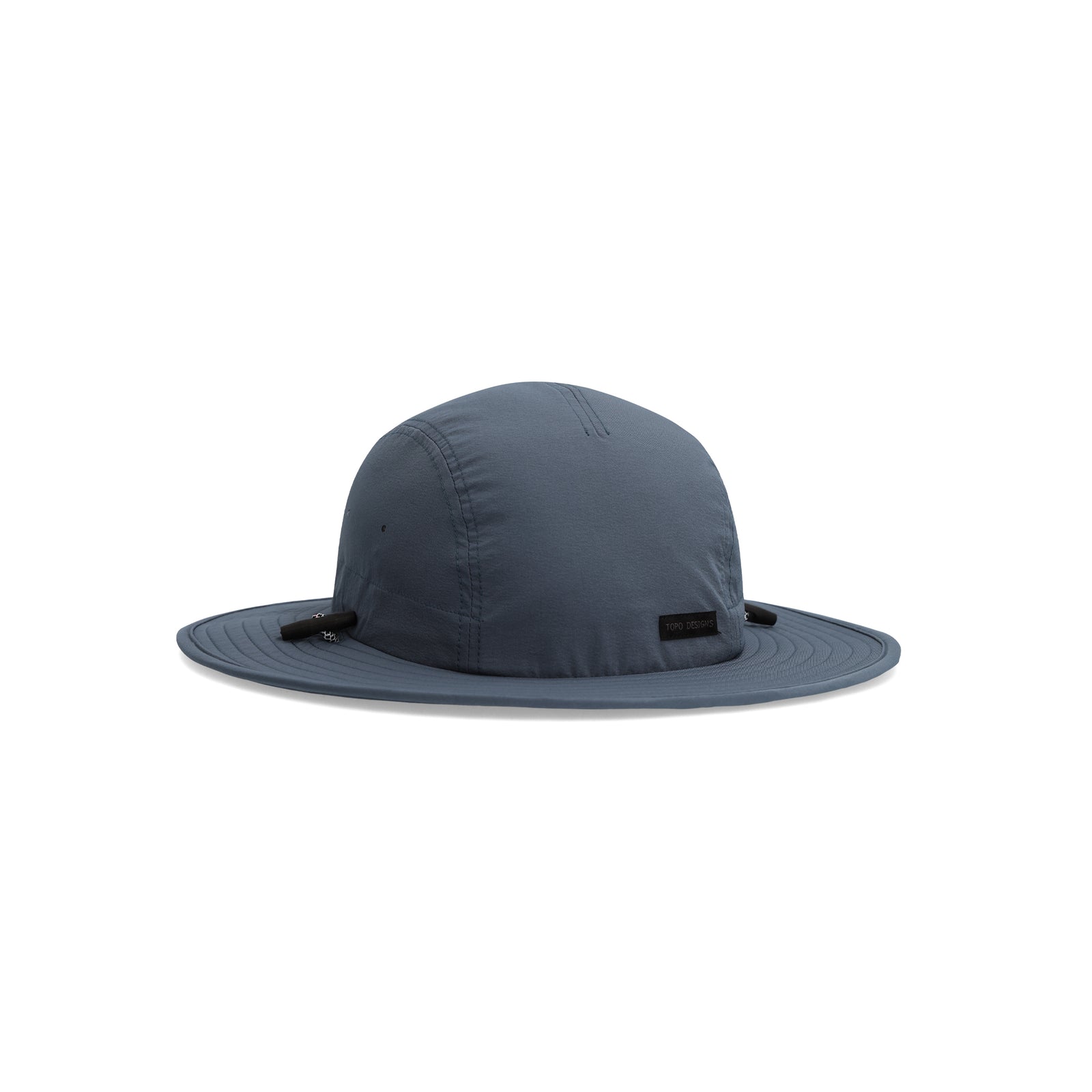 Topo Designs Sun Hat with original logo patch in "Stone Blue".