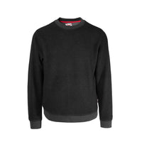 Front product shot of men's global sweater in "Black".