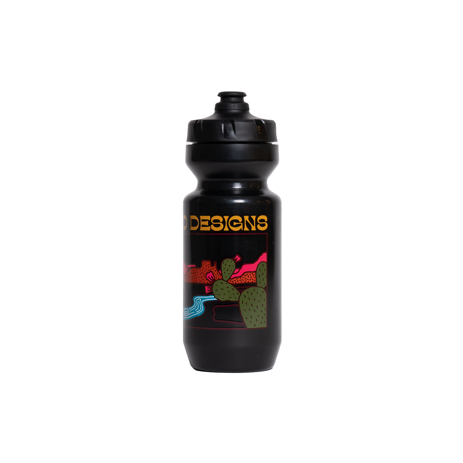 Topo Designs x Specialized Purist 22oz cycling Water Bottle in "Cactus" black.