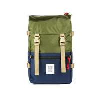 Front Product Shot of the Topo Designs Rover Pack Classic in "Olive / Navy".