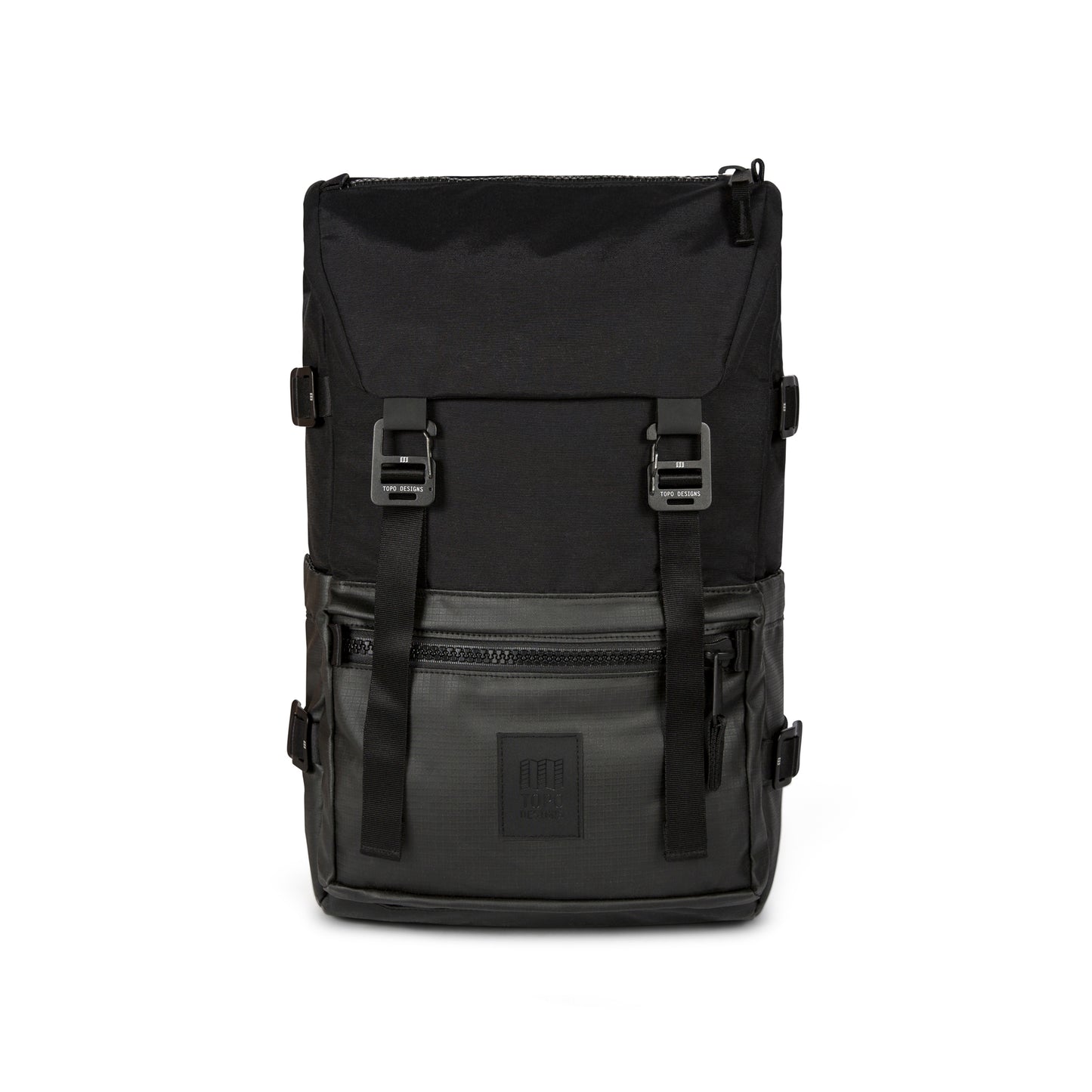 Front Product Shot of the Topo Designs Rover Pack Premium in "Premium Black".