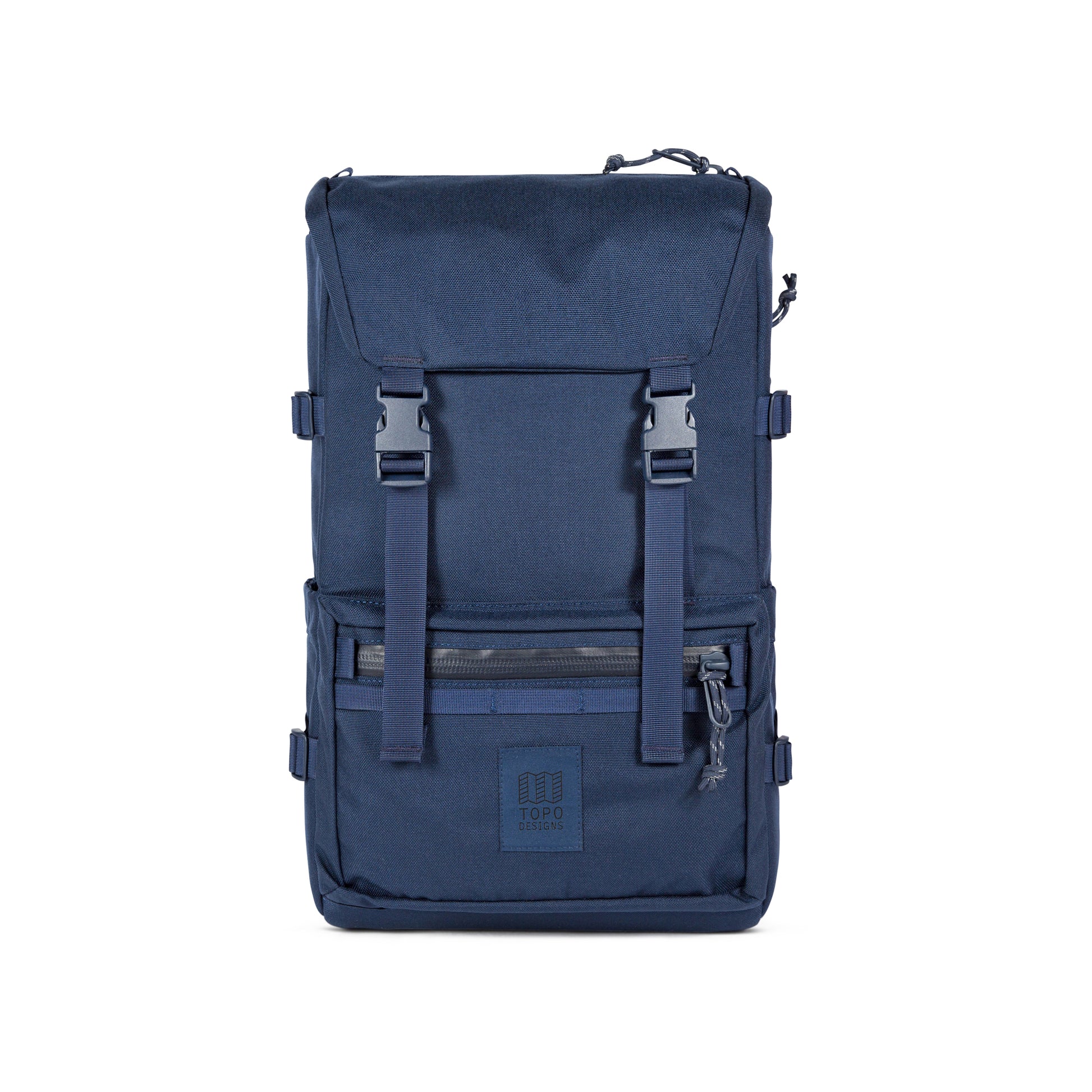 Front Product Shot of the Topo Designs Rover Pack Tech in "Navy" blue.