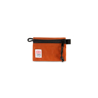 Topo Designs Accessory Bags in "Micro" "Clay - Recycled" orange.