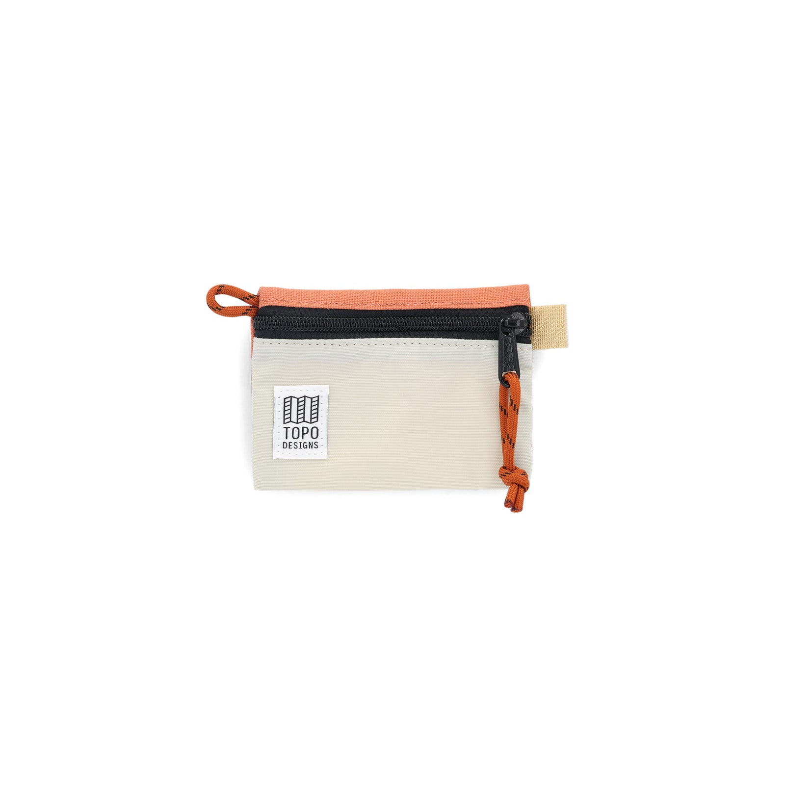 Topo Designs Accessory Bag in "Micro" "Bone White / Coral - Recycled" pink nylon.