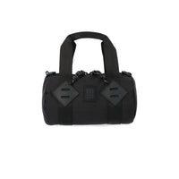 Topo Designs Mini Classic Duffel Bag shoulder crossbody purse in recycled "Black" nylon.