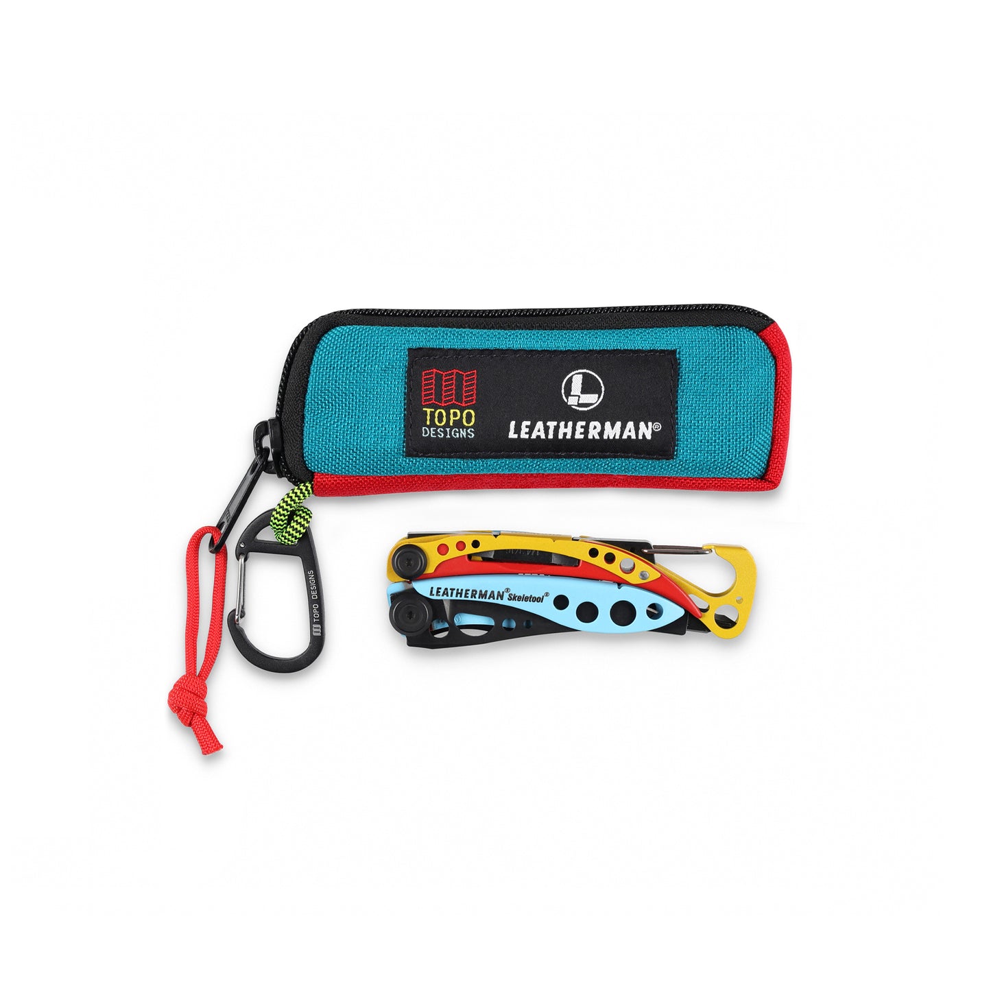 Topo Designs x Leatherman Skeletool Set with sheath in Turquoise / Black