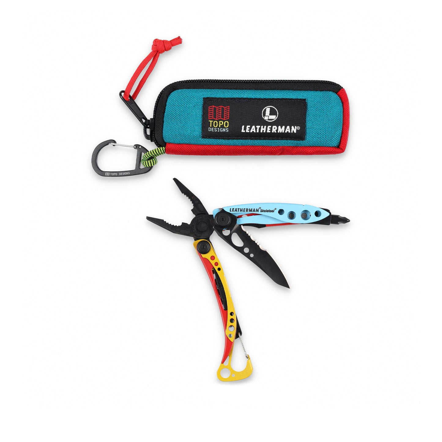 Topo Designs x Leatherman Skeletool Set with sheath in Turquoise / Black