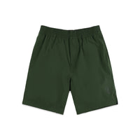 Topo Designs Men's Tech Shorts Lightweight 4-way stretch in "Olive" green.