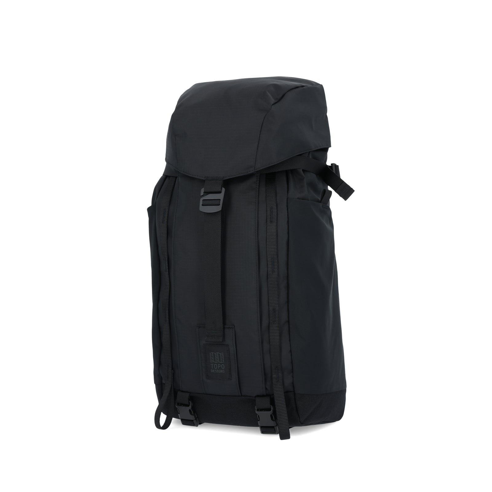 Topo Designs Mountain Pack 16L hiking backpack with internal laptop sleeve in lightweight recycled nylon "Black".