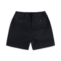 Back pockets on Topo Designs Women's Mountain Shorts in organic cotton"Black".