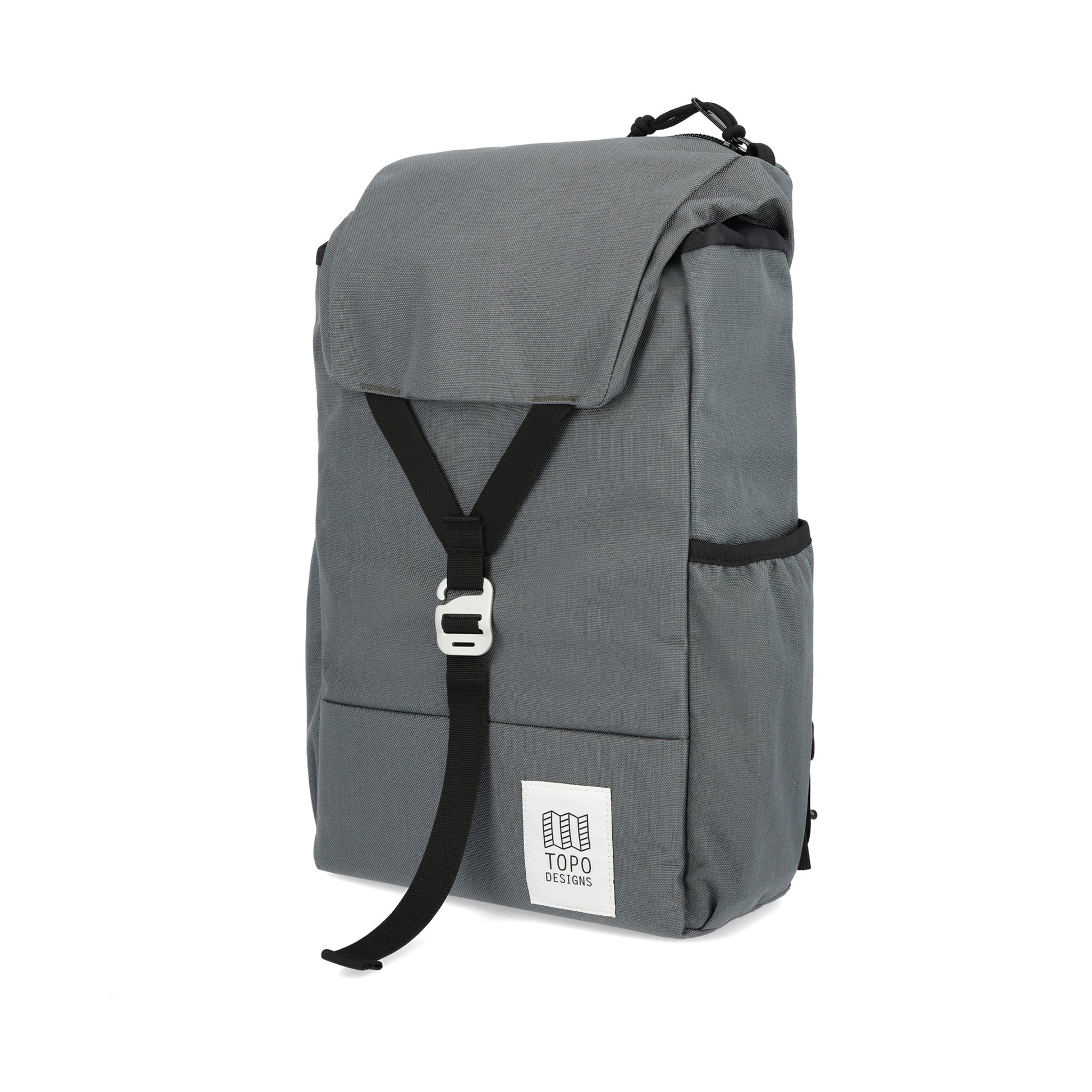 Topo Designs Y-Pack hiking laptop backpack in "Charcoal"