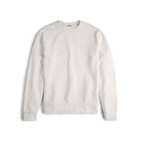 Front of Topo Designs Men's Dirt Crew sweatshirt in 100% organic cotton in "natural"