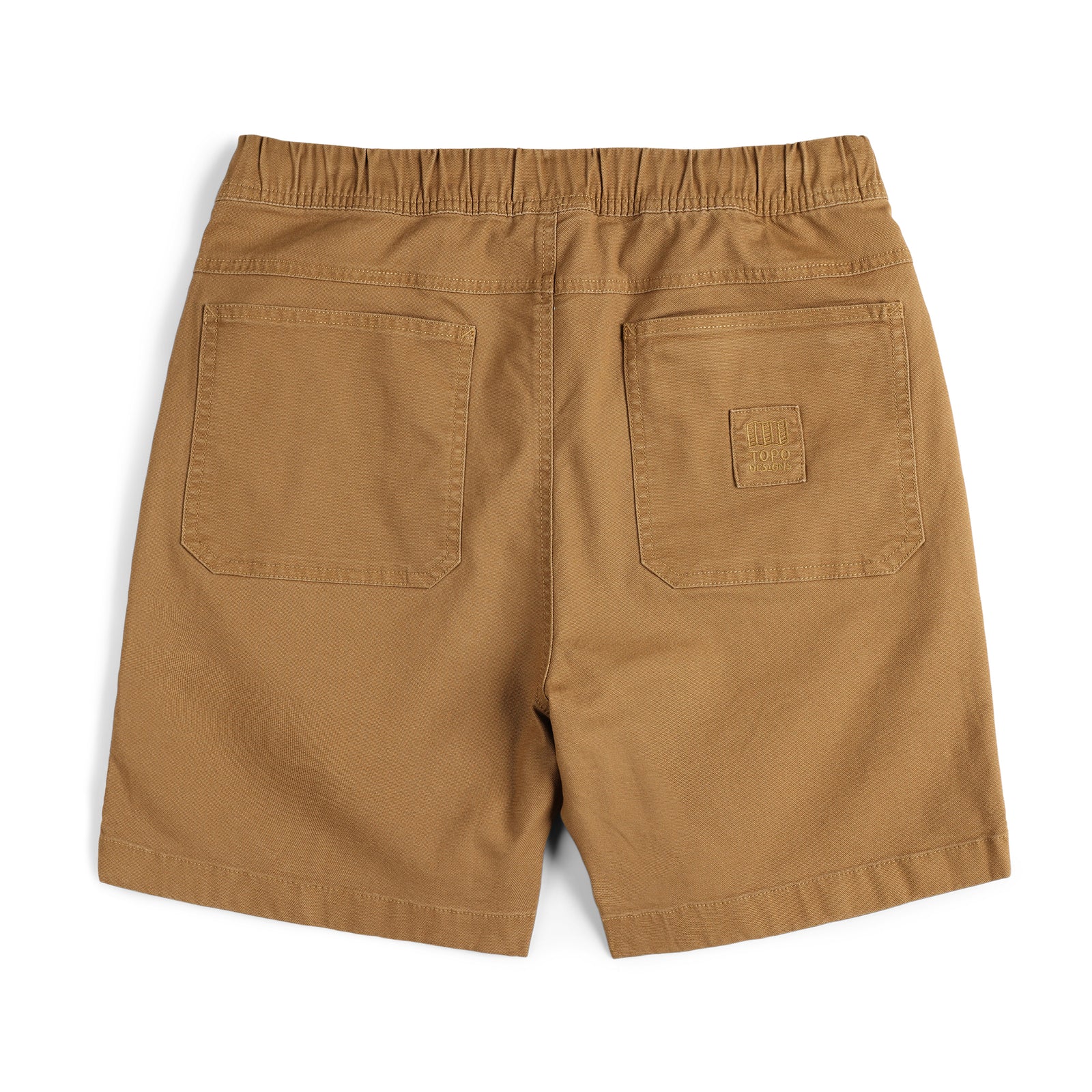 Back View of Topo Designs Dirt Shorts - Men's in "Dark Khaki"