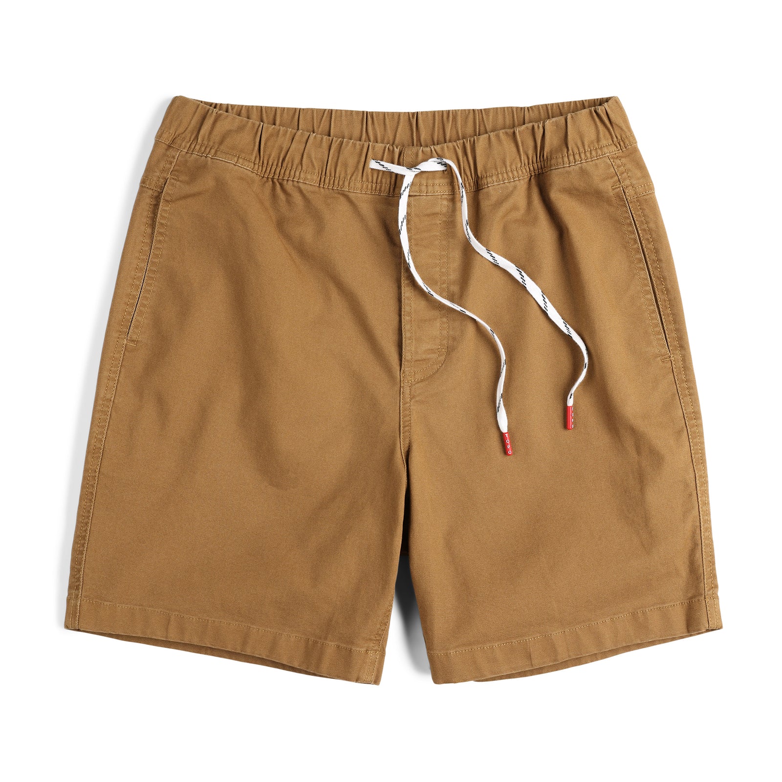 Front View of Topo Designs Dirt Shorts - Men's in "Dark Khaki"