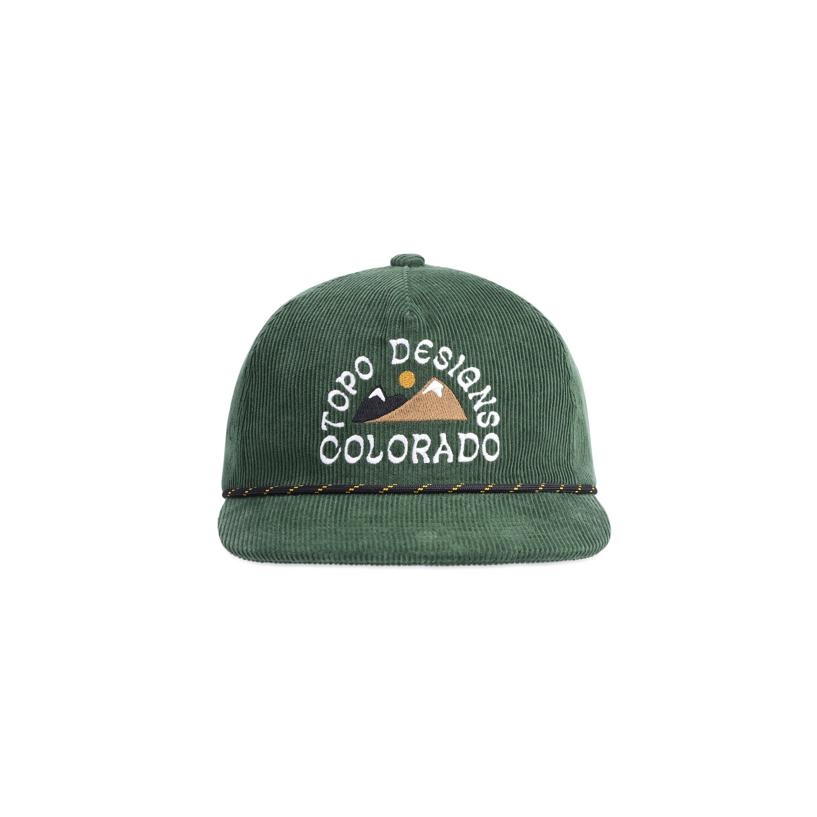 Topo Designs Corduroy Trucker Hat Alpenglow in "Olive"