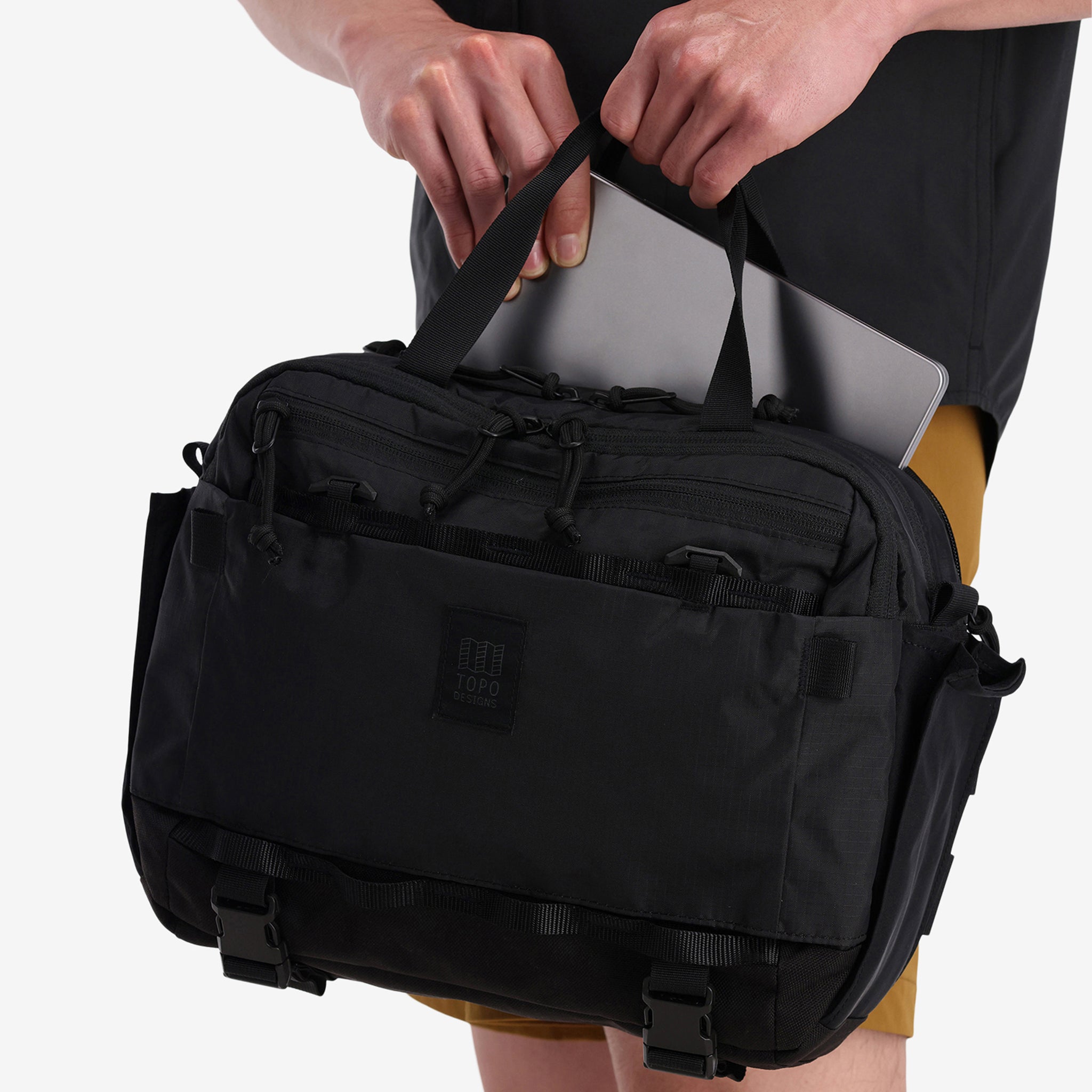 Topo Designs Mountain Sling Bag Black/Blue, Cross-over pack