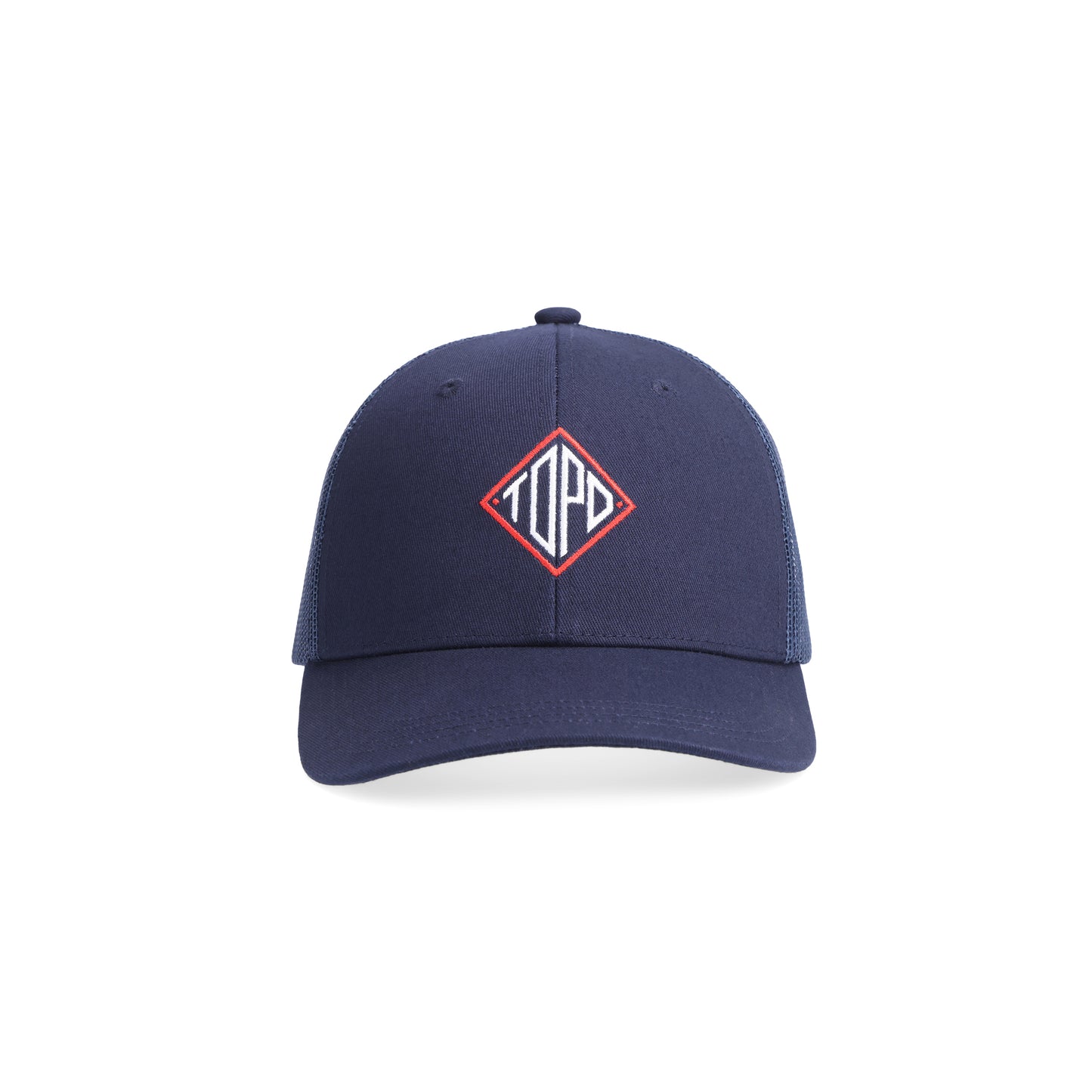 Topo Designs Diamond logo trucker hat in "Navy"