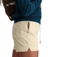 General detail shot of Topo Designs Women's Dirt Crew sweatshirt in 100% organic cotton French terry in "Pond Blue".