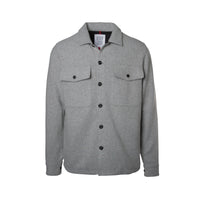 Topo Designs Men's recycled sustainable Wool Shirt in "Gray".